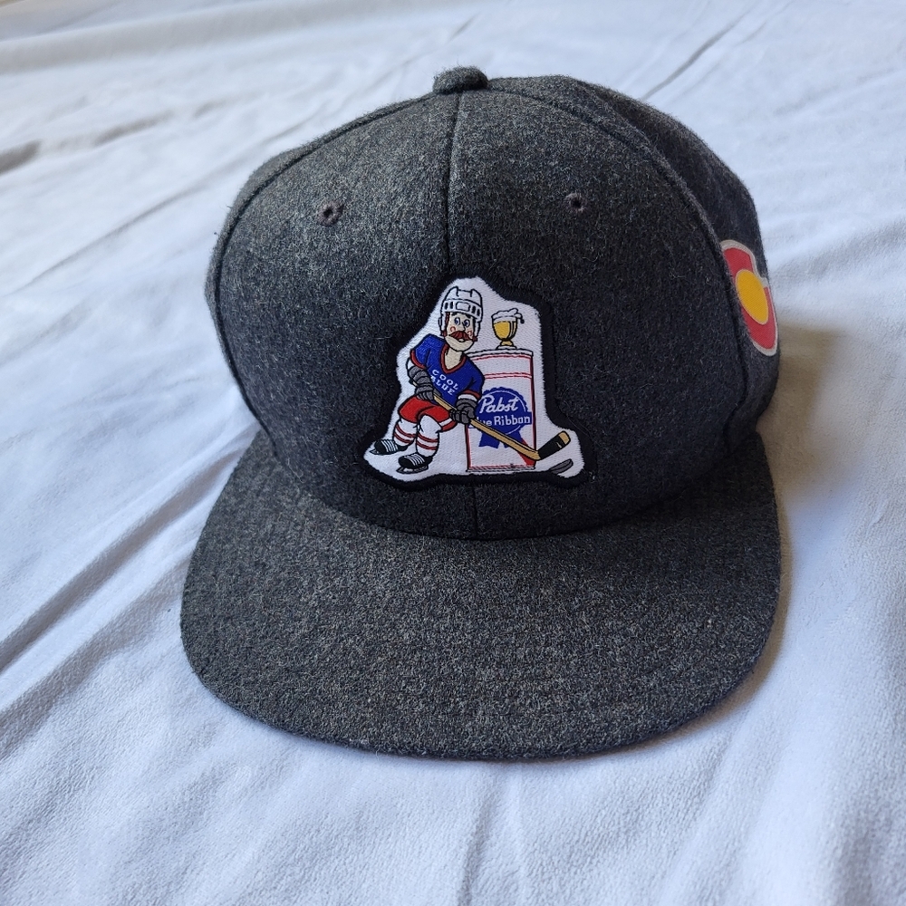 Pabst Blue Ribbon PBR Original Colorado Snap BackPond Hockey Hat/Cap Wool Blend